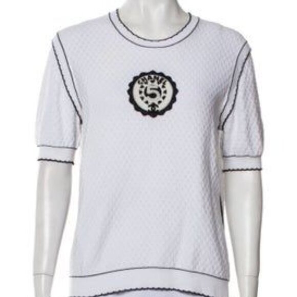 COPY - CHANEL 23C Embellished Logo Knit Top 32 - Picture 2 of 5